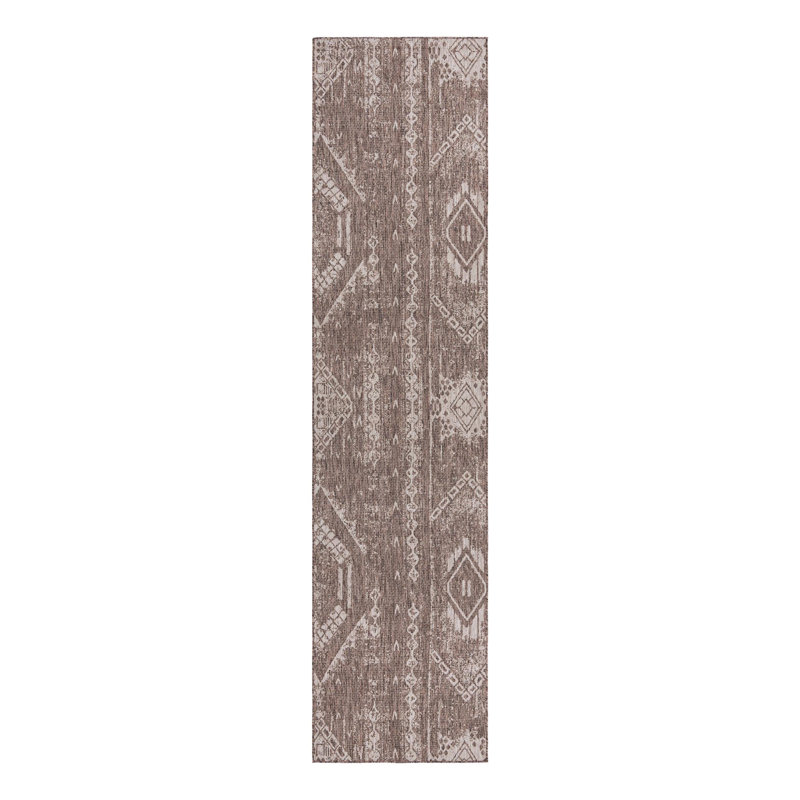Brison Geometric Indoor / Outdoor Rug, Runner 3'3" x 14'