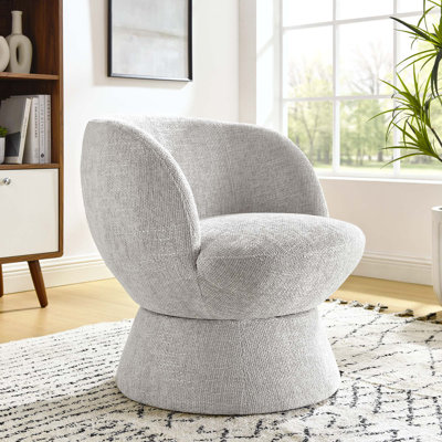 Chaise pivotante rembourrée en tissu Vesta Chenille