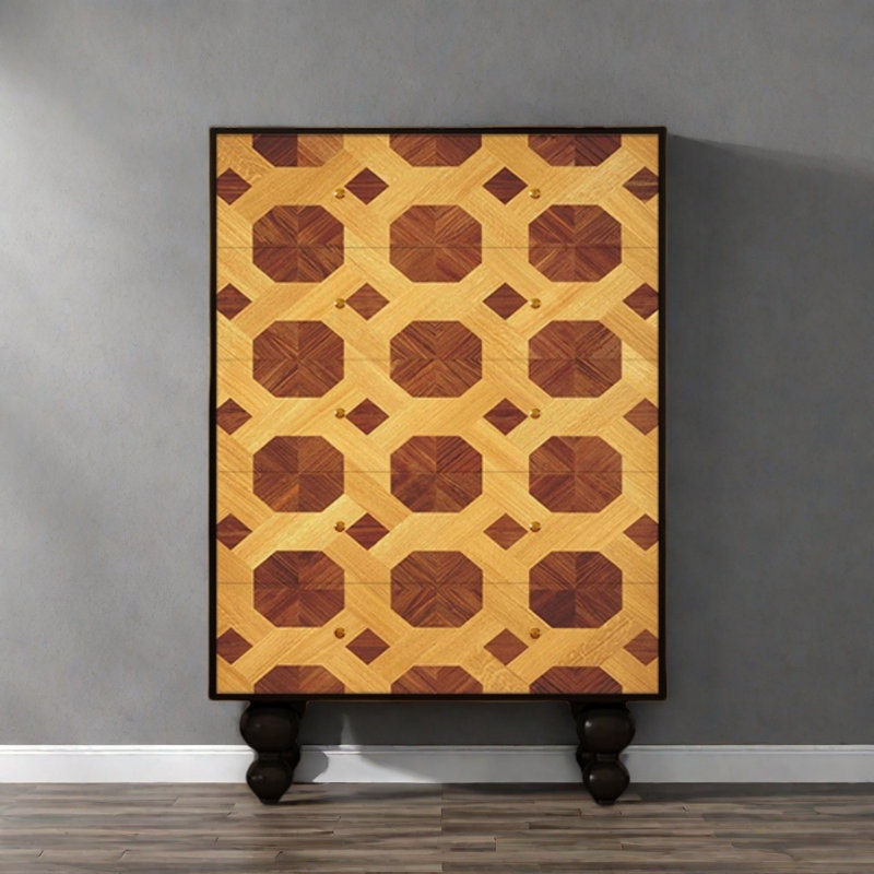 Commode de rangement en bois à cinq tiroirs