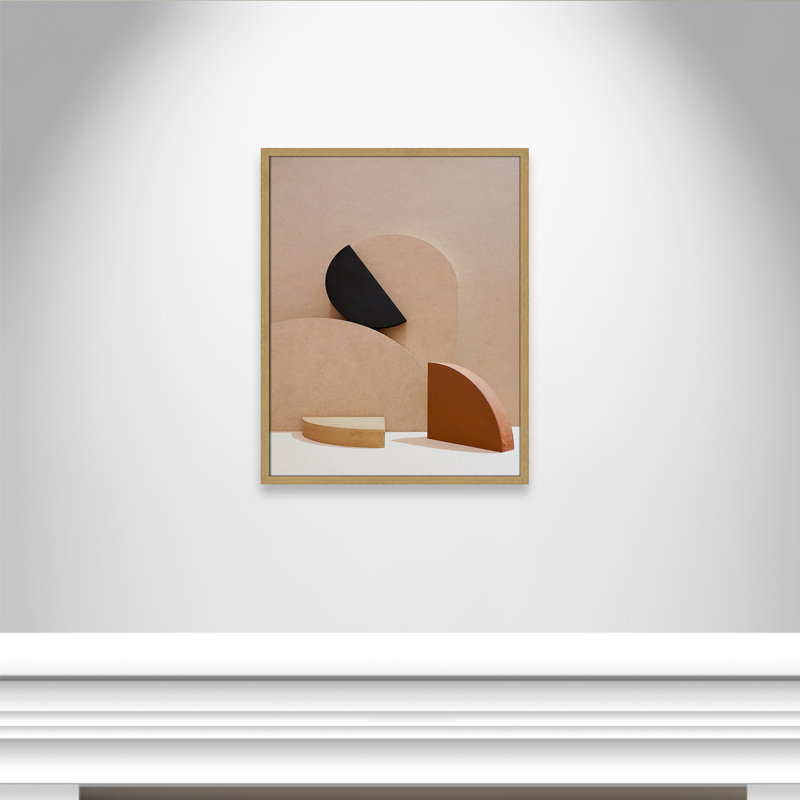 Neutral Harmony dévoilé par Casa Fine Arts, H 25,5 po x l 21,5 po, Cadre naturel mince, Pas de tapis