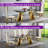 Moorehead Rectangular Glass Dining Table for 6-8 People Luxury Gold Kitchen Dining Room Table,63'' L x 35.4'' W-624096178-624096176