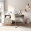 Bureau rectangulaire moderne de style crème minimaliste-455536582