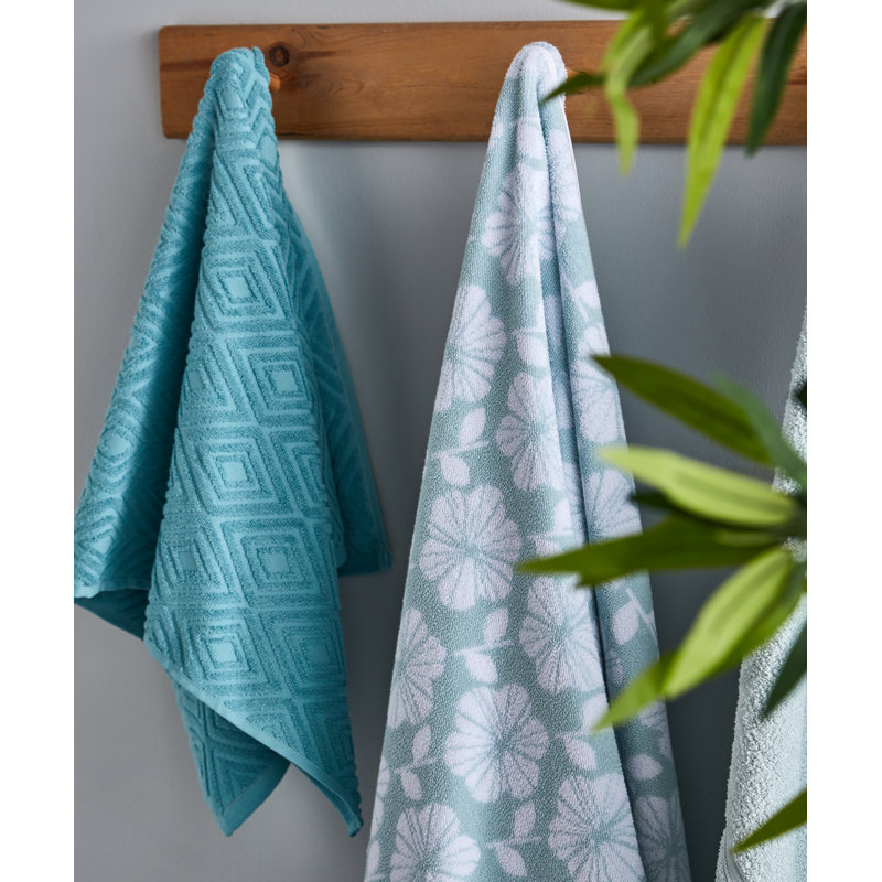 Diamond Sculpture Bath Sheet, Teal