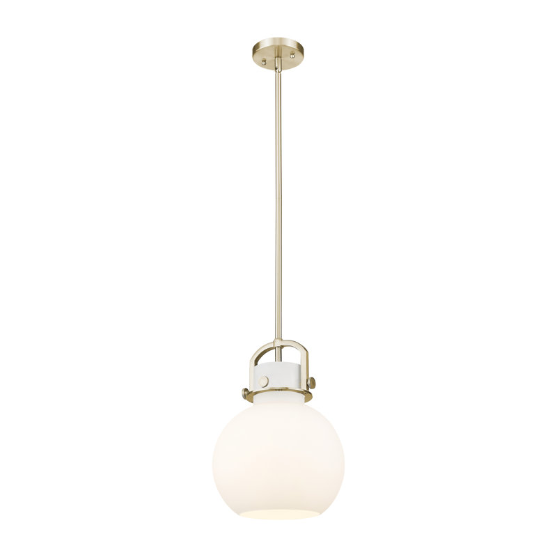 Luminaire suspendu à 1 lumière Badgett, Blanc
