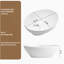 Lavabo vasque de salle de bain ovale blanc en céramique