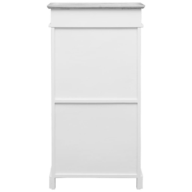 4 Pair Solid Wood Flip Down Shoe Storage, Grey/White