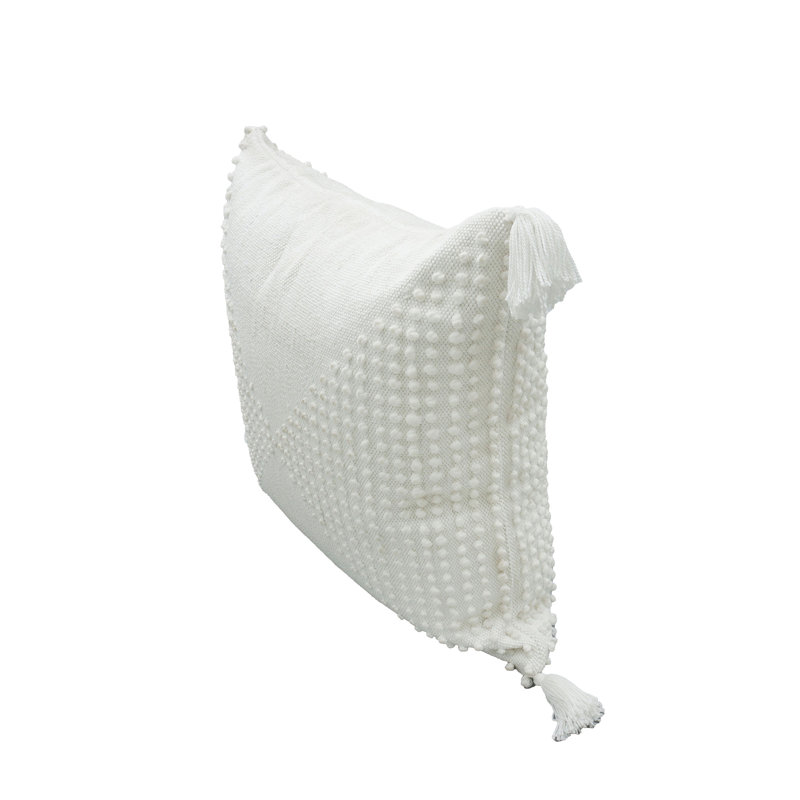 Sonora Indoor/Outdoor Pillow Cover & Insert, 24" x 24", White, Square