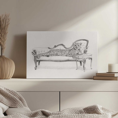 «Lounging Beasts II» par Victoria Barnes, reproduction d'art sur toile