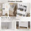 Armoire de rangement cannelée étroite 69 po - système à 3 niveaux (tablette ouverte, tiroir, armoire supérieure), organisateur moderne autoportant pour la cuisine, le garde-manger et la salle de bain-62535539