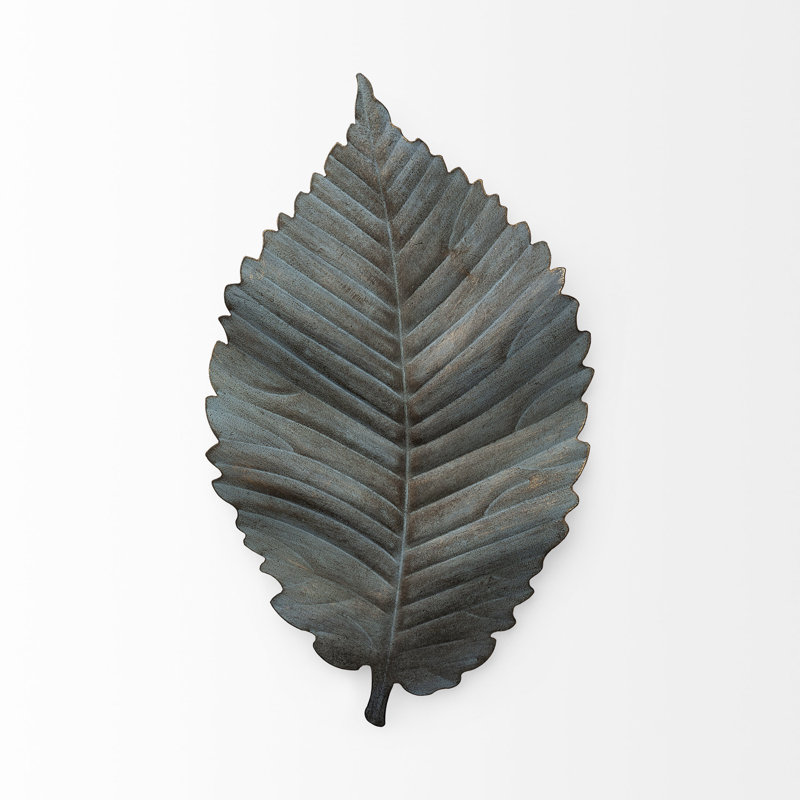 Décoration murale feuille, H 16 po x l 10 po x P 2 po