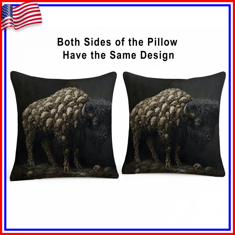 Coussins Buffalo, 20 x 20 inches