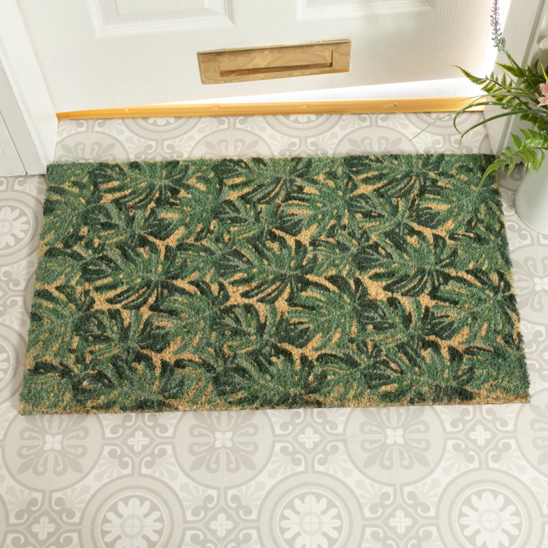 Acklin Non-Slip Floral Indoor / Outdoor Doormat