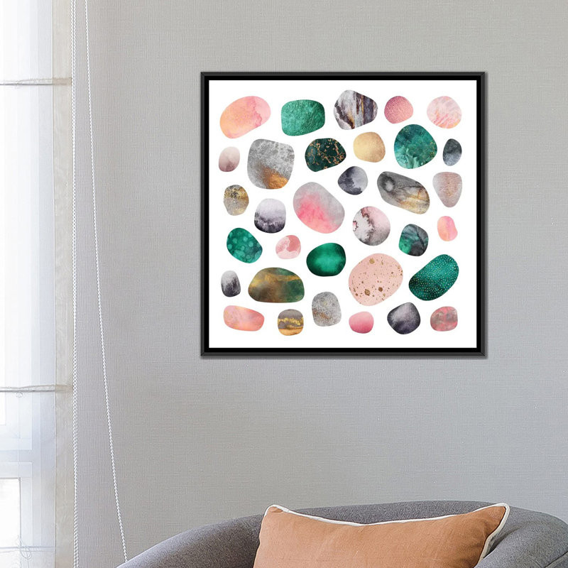 « pretty pebbles » par elisabeth fredriksson, impression sur toile tendue, H 26 po x l 26 po x P 1,5 po, Pas de tapis