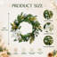 Couronne de poinsettia de Noël 20,47 po