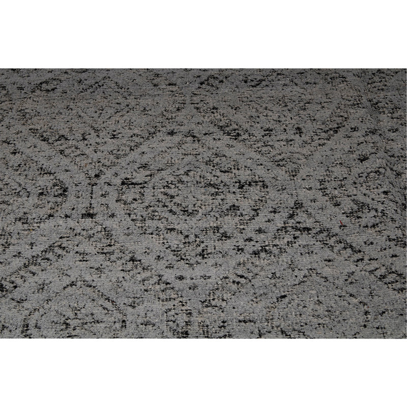 Damask Area Rug in Gray