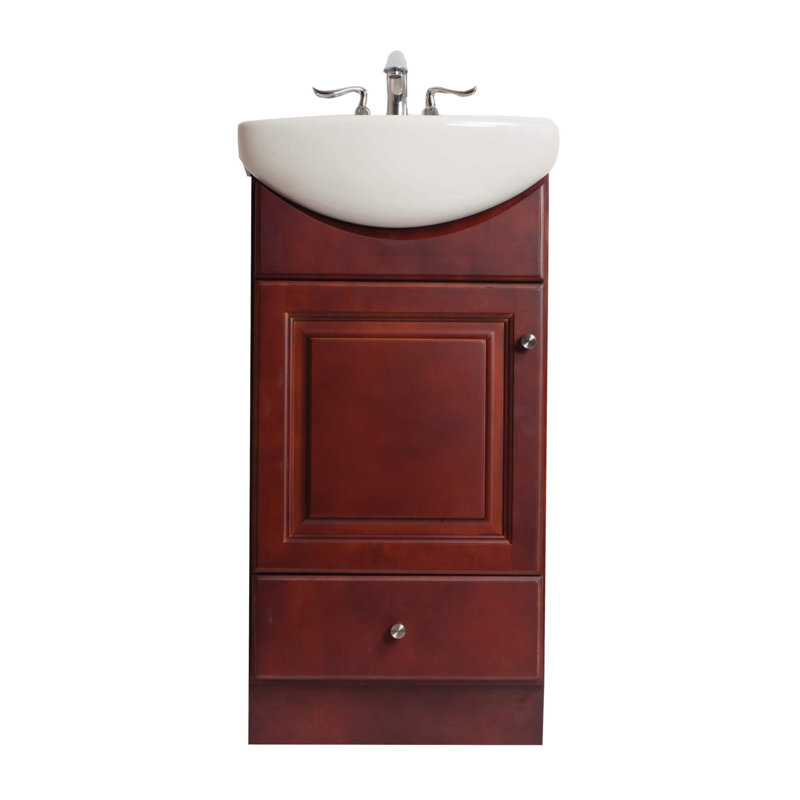 Ensemble de meuble-lavabo simple 18 po Melstone, Cerise foncée