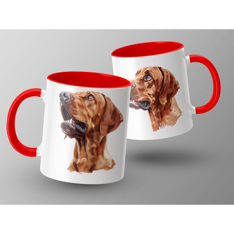 Ceramic Coffee Mug, Red
