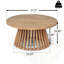 Lit de jour d'extérieur 3 places en bois d'acacia avec table basse-402917767