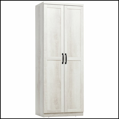 Antique Freestanding 2-Door Kitchen Pantry with 5-Tier Shelving and 2 Adjustable Shelves for Enhanced Storage