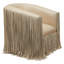 Leather Fringe Swivel Occasional Chair