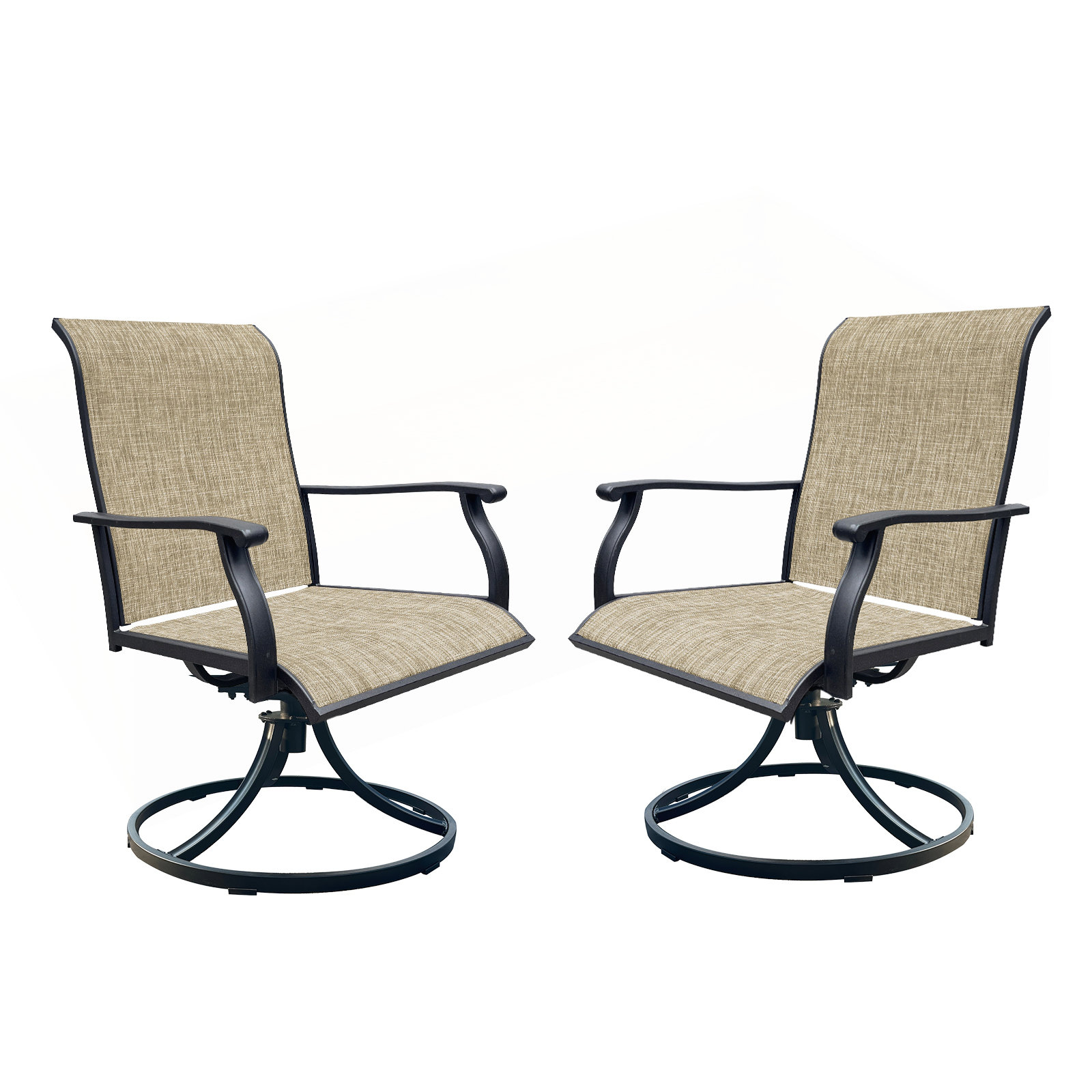 Lark Manor Swivel Dining Chairs Set of 2 Wayfair Canada
