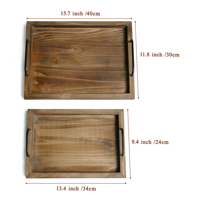Chalfont Tray - Set of 2, Brown