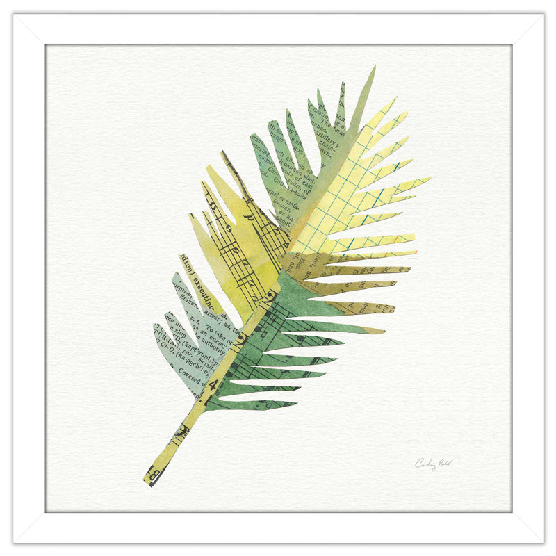 « tropical fun palms i », reproduction de peinture à l’aquarelle, H 21,5 po x l 21,5 po x P 0,75 po, Cadre blanc