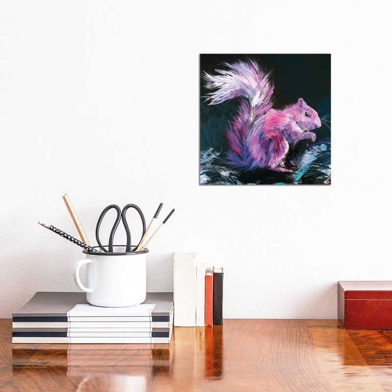Pink Squirrel by Lindsey Dahl - Wrapped Canvas Print, 30.48 cm H x 30.48 cm W