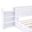 Lit plateforme avec rangement et tablettes gigognes, blanc-1009627060