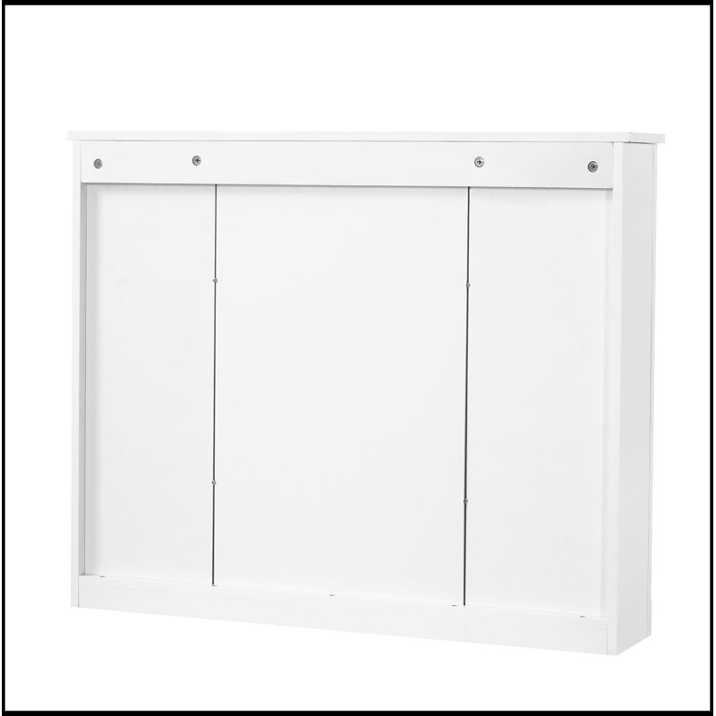 Armoire murale Lobdell avec sculpture exquise et 1 tablette réglable