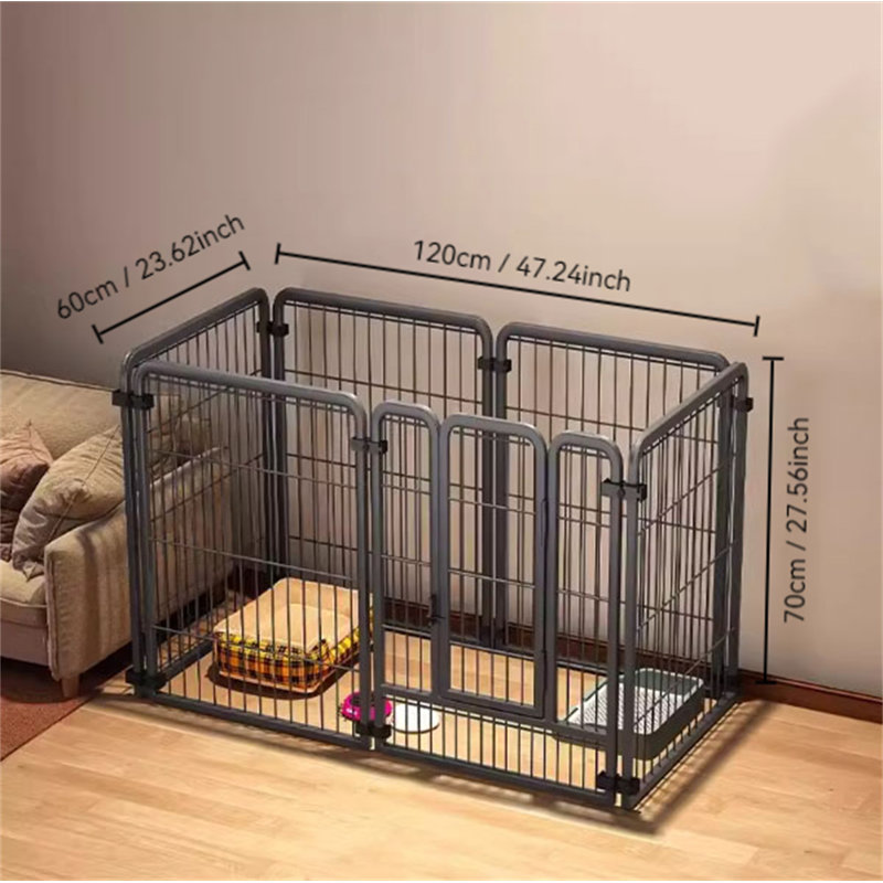 Enceinte sécurisée pour chien d'intérieur, H 31,49 po x l 55,11 po x P 27,55 po
