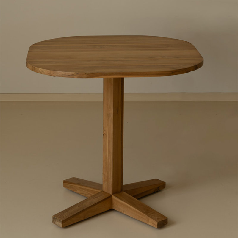 Table de salle à manger Burlywood, H 29,53 po x L 31,5 po x l 31,5 po