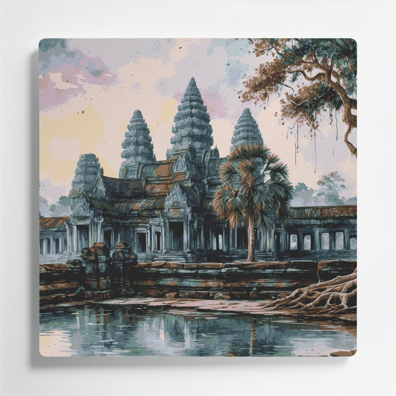 Art mural gris en cités, villes, Cambodge, Cambodge, H 16 po x l 16 po