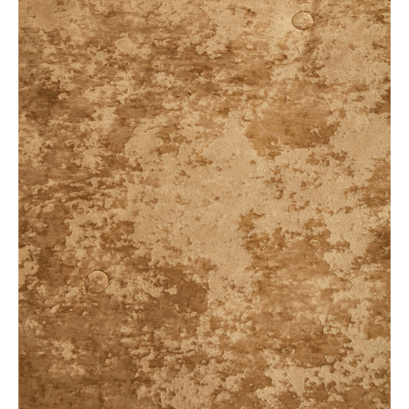 Lux Distressed Velvet Reversible Comforter Set, Queen Comforter + 2 Standard Shams, Caramel Gold