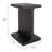 20" Black Solid Wood Pedestal End Table
