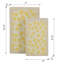 Boîtes à livres décoratives avec motifs multi-floraux - ensemble de 2 - jaune