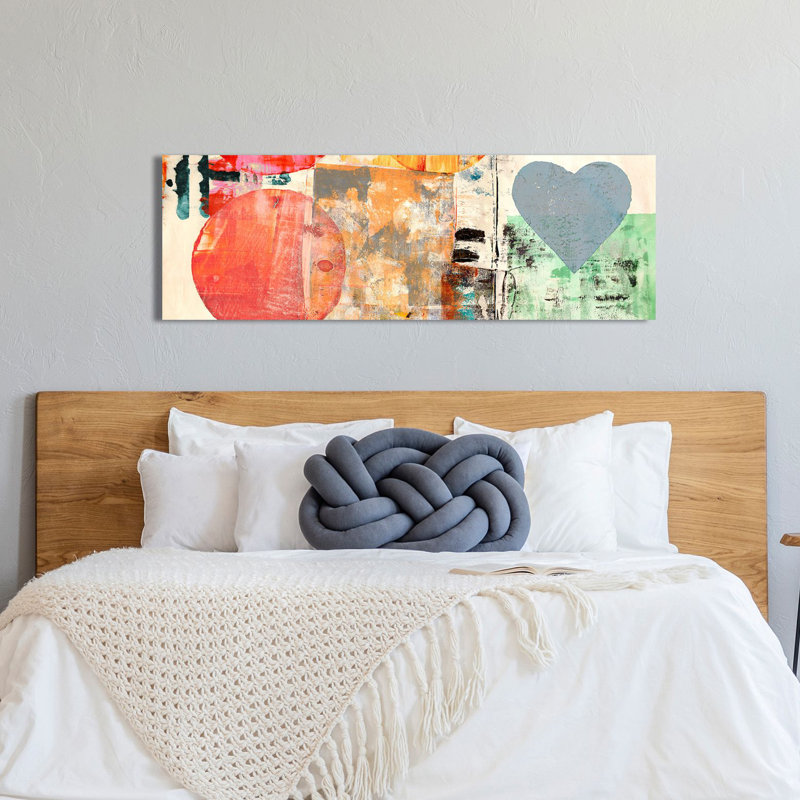 Pop Love 2 by Peter Winkel - Wrapped Canvas Painting, 40cm H x 120cm W x 4cm D