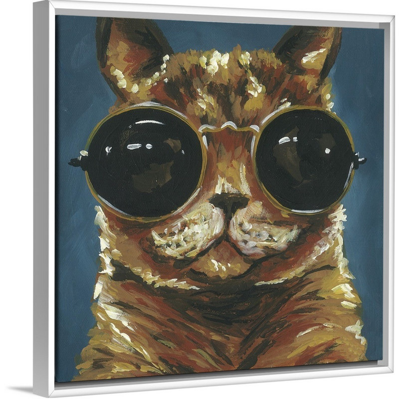 Aileen Dapper Animal I Art, H 24 po x l 24 po x P 1,75 po, Cadre flottant blanc