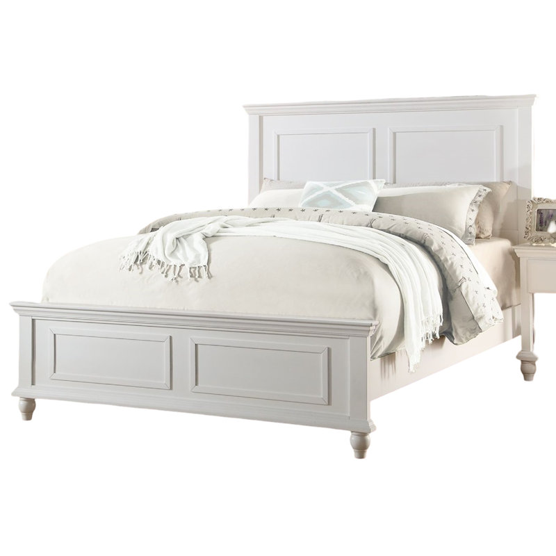 Meuble de chambre blanc très grand, allure contemporaine avec tête de lit percutante, lit très grand en contreplaqué, cadre fascinant