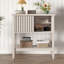 Console 31,5 "avec portes de tiroir coulissantes et tablette de rangement-133631457-133631461-133631459