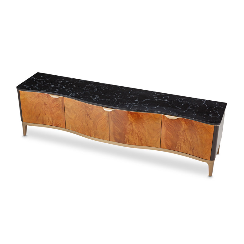 Malibu Crest Media Console, Dark Espresso/Brown