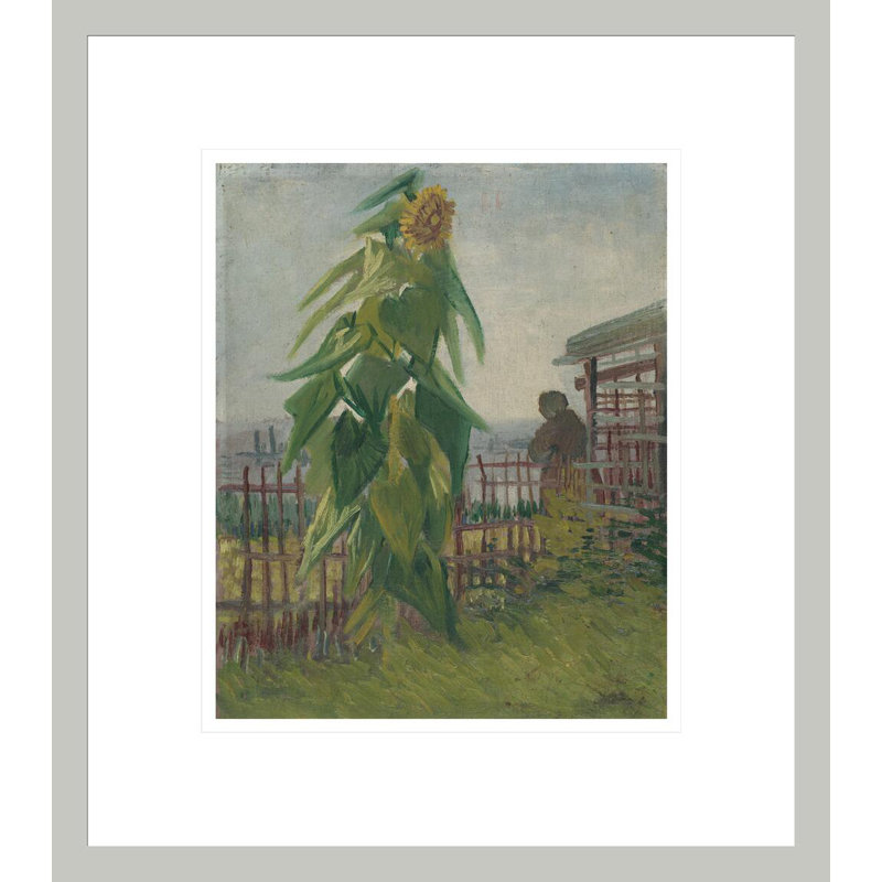 «Allotment with Sunflower» par Vincent van Gogh, impression giclée sur cadre, 15,59 po H x 13,75 po L