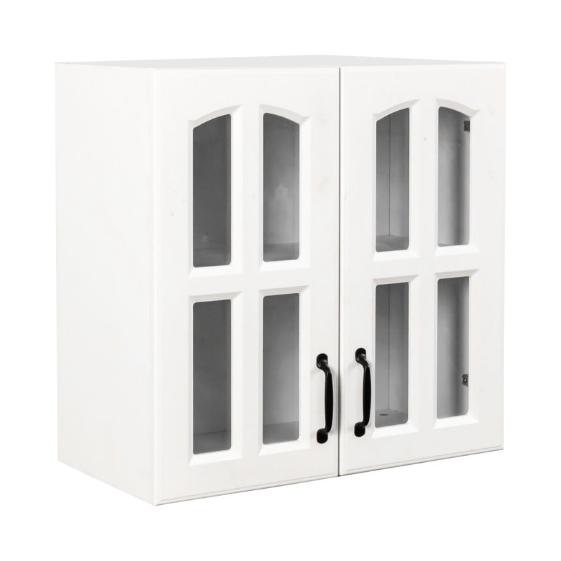 Vitrine de porte murale en verre avec tablettes