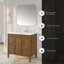 Juliette Single Sink Freestanding Warm Walnut Bathroom Vanity with White Quartz Top, Hardware-131231271-125138214