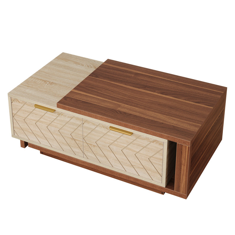 Table basse moderne Modern, Blanc / Blanc