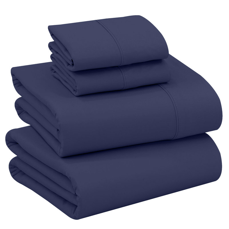 100% Cotton Sheets Sets Soft Crispy Percale Cooling Sheets 16 Inch Deep Pocket Bed Sheets, King Sheet Set with 2 Pillowcase