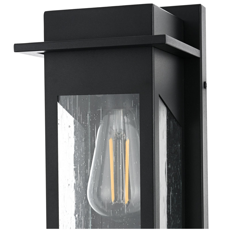 Lohmann Outdoor Wall Sconce in Black, 15" H x 5.5" W x 6" D