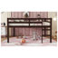 Full Rubber Wood Loft Bed With Ladder,Espresso