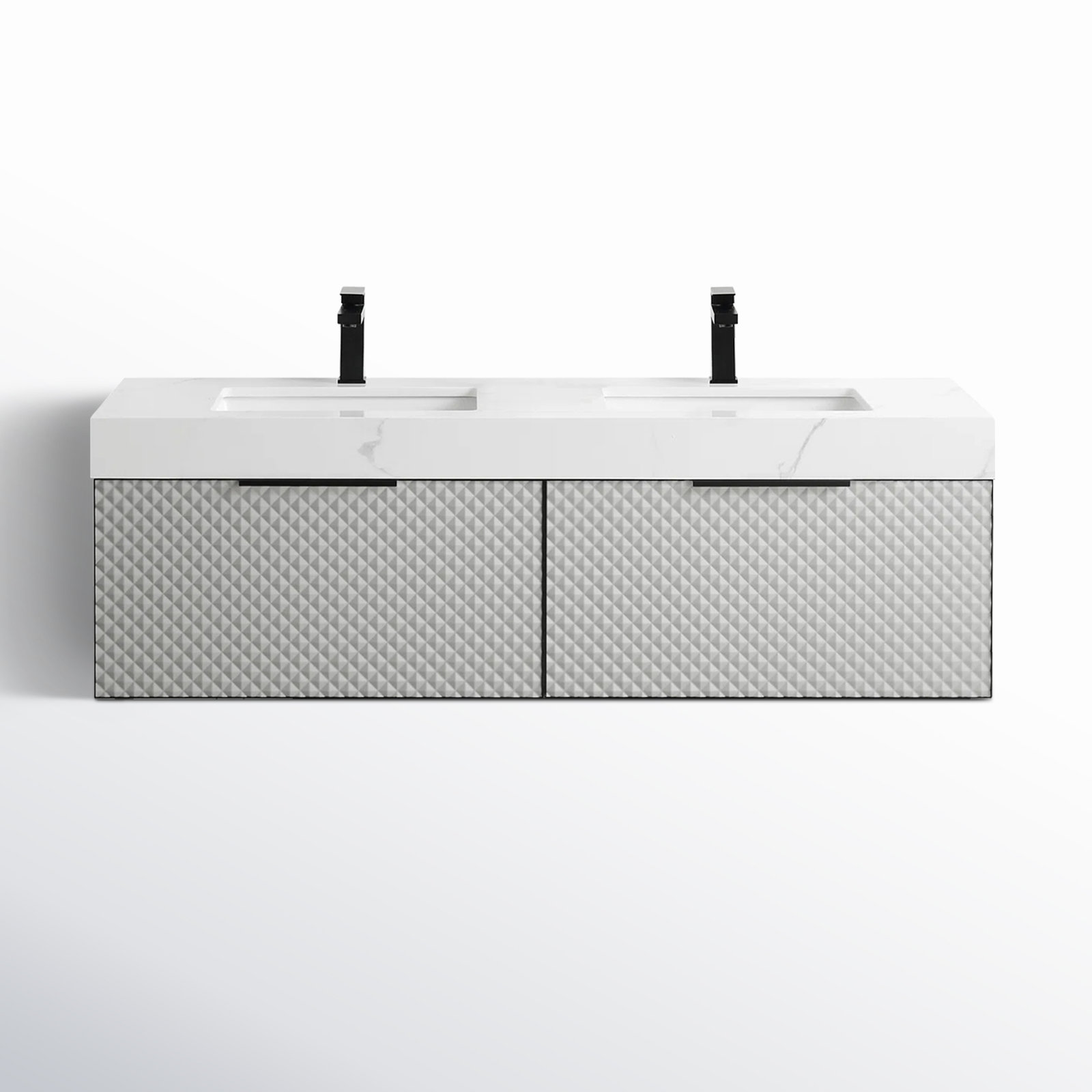 Diedrick 72'' Double Bathroom Vanity, Silver Gray