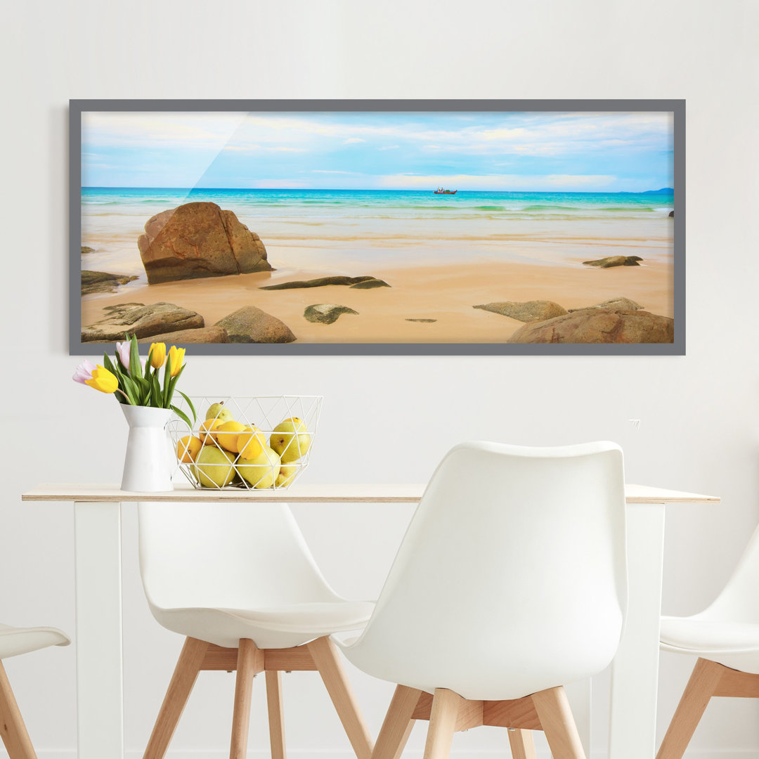 Bild mit Rahmen - Der Strand - Panorama-Landschaft - A